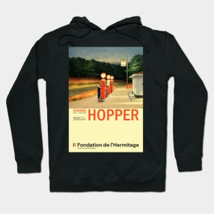 Edward Hopper - Gas - Minimalist Exhibition Art Poster Hoodie